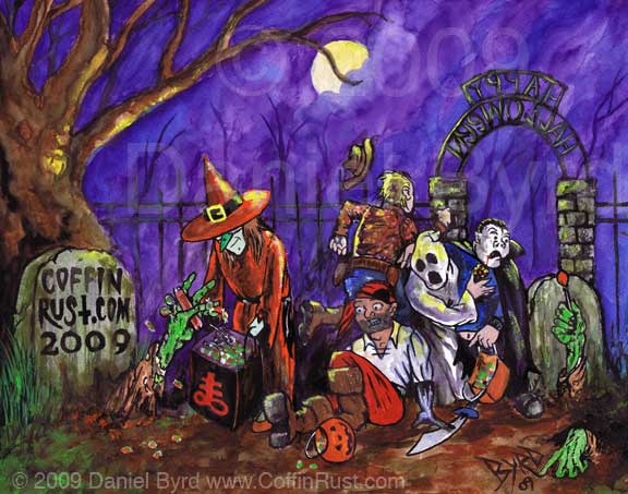 Coffin Rust Halloween print #5